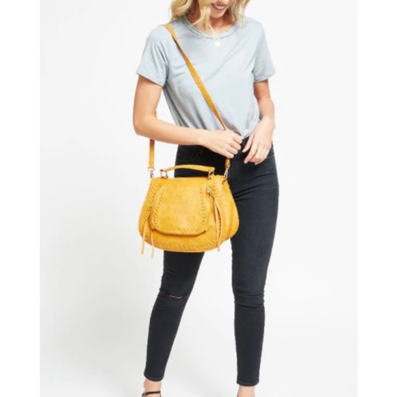URBAN EXPRESSIONS Khloe Crossbody/Satchel in color Mustard - Picture 2 of 12